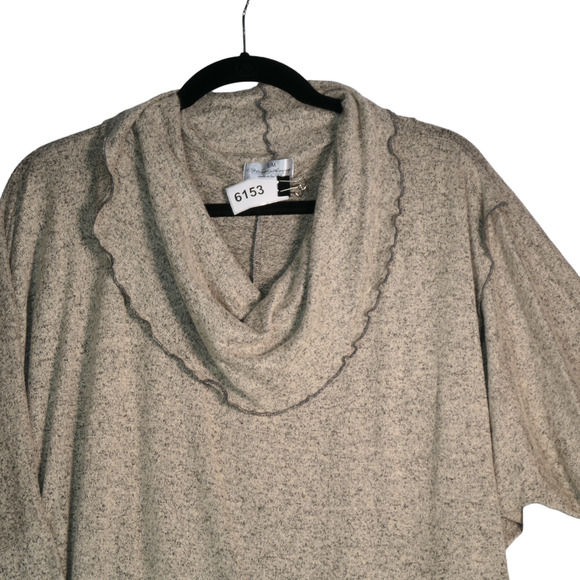 Vine Street Tunic Sweater Womens Medium Gray Cowl Neck Cozy Clean Girl Neutral - Picture 5 of 9